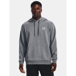 Bluza fitness męska UNDER ARMOUR Icon Fleece Hoodie z kapturem. Szare bluzy nierozpinane męskie Under Armour, m, bez wzorów, z kapturem. Za 269.99 zł.