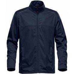 Lekka Męska Kurtka Softshellowa Greenwich. Niebieskie kurtki męskie STORMTECH, m, bez wzorów, sportowe, bez ramiączek, bez kaptura. Za 259.99 zł.