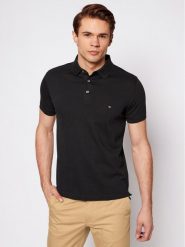 Tommy Hilfiger Polo 1985 MW0MW17771 Czarny Slim Fit. Czarne koszulki polo męskie Tommy Hilfiger, m, bez wzorów, z bawełny, bez kołnierzyka, bez ramiączek. Za 229.99 zł.