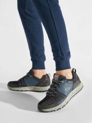 Skechers Trekkingi Escape Plan 51591/NVOR Granatowy. Niebieskie buty trekkingowe męskie Skechers, bez wzorów, z materiału, sportowe, bez obcasa, bez zapięcia. Za 329.99 zł.
