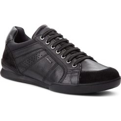 Półbuty GEOX - U Kristof A U620EA 01J22 C9999 Black. Czarne codzienne półbuty męskie Geox, z materiału. W wyprzedaży za 399.00 zł.