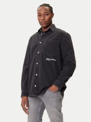 Karl Lagerfeld Jeans Koszula jeansowa A3M16001 Czarny Regular Fit. Czarne koszule męskie Karl Lagerfeld Jeans, m, bez wzorów, z bawełny, bez kołnierzyka, bez ramiączek. Za 429.99 zł.