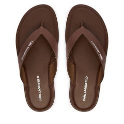 Japonki KARL LAGERFELD. Brązowe klapki i japonki męskie KARL LAGERFELD, bez wzorów. Za 589.99 zł.