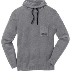 Sweter z szalowym kołnierzem Regular Fit bonprix szary melanż. Swetry męskie marki bonprix. Za 99.99 zł.