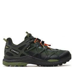 Trekkingi Aku. Brązowe buty trekkingowe męskie Aku, bez wzorów, z gore-texu, sportowe, bez obcasa, bez zapięcia. Za 899.99 zł.