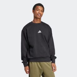 Bluza męska ADIDAS Gym & Pilates. Czarne bluzy nierozpinane męskie ADIDAS, m, bez wzorów, z bawełny, sportowe, bez ramiączek, bez kaptura. Za 129.99 zł.