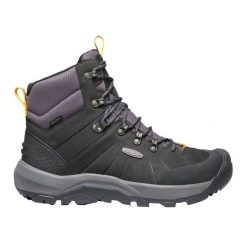 Buty trekkingowe męskie KEEN Revel IV Mid Polar. Czarne buty trekkingowe męskie Keen, bez wzorów, z polaru, bez zapięcia, trekkingowe. Za 617.70 zł.