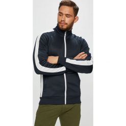 Jack & Jones - Bluza. Niebieskie bluzy rozpinane męskie Jack & Jones, l, bez wzorów, z dzianiny, bez ramiączek, bez kaptura. W wyprzedaży za 99.90 zł.