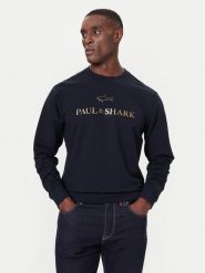 Paul&Shark Bluza 15311822 Granatowy Regular Fit. Niebieskie bluzy nierozpinane męskie PAUL&SHARK, l, bez wzorów, z bawełny, bez ramiączek, bez kaptura. Za 839.99 zł.