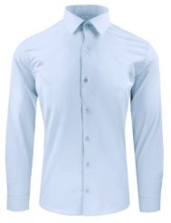 Bawełniana Koszula Elegancka, Slim - Victorio - Błękitna. Niebieskie koszule męskie Victorio, uniwersalny, bez wzorów, z bawełny, bez kołnierzyka, bez ramiączek. Za 195.00 zł.