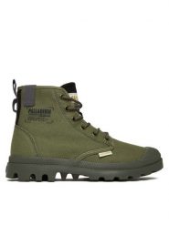 Palladium Trapery Pampa Michigan 79496-325-M Zielony. Zielone buty zimowe męskie Palladium, bez wzorów, z materiału, bez obcasa, bez zapięcia. Za 319.99 zł.