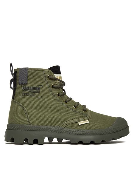 Palladium Trapery Pampa Michigan 79496-325-M Zielony. Zielone buty zimowe męskie Palladium, bez wzorów, z materiału, bez obcasa, bez zapięcia. Za 289.99 zł.