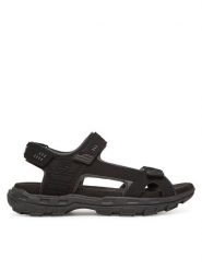 Skechers Sandały Garver-Louden 64487/BLK Czarny. Czarne sandały męskie Skechers, ze skóry, bez zapięcia. Za 229.99 zł.