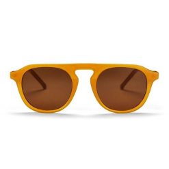 Okulary CHPO Hudson musztardowe 16134HA. Brązowe okulary przeciwsłoneczne męskie CHPO BRAND, bez wzorów, sportowe. Za 148.75 zł.