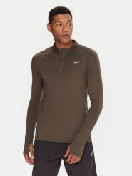 Reebok Koszulka techniczna RK25177CCM Khaki Regular Fit. Brązowe t-shirty sportowe męskie Reebok, m, bez wzorów, z syntetyku, sportowe, bez ramiączek. Za 199.99 zł.