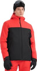 Kurtka narciarska męska 4F M0951 czerwono-czarna 4FWAW25TTJAM0951 90S L. Czarne kurtki narciarskie i snowboardowe męskie 4f, l, bez wzorów, bez kaptura, narciarskie. Za 529.49 zł.