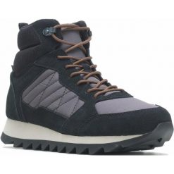 Buty trekkingowe Męskie Merrell Alpine Sneaker 2 Mid Polar Waterproof. Czarne buty zimowe męskie Merrell, bez wzorów, z polaru, sportowe, bez obcasa, bez zapięcia. Za 552.40 zł.