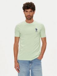 U.S. Polo Assn. T-Shirt MUP3311 Zielony Slim Fit. Zielone koszulki polo męskie U.S. Polo Assn., m, bez wzorów, z bawełny, bez kołnierzyka, bez ramiączek. Za 129.99 zł.