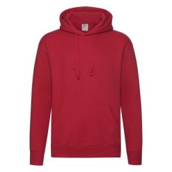 Męska Bluza Z Kapturem Premium. Czerwone bluzy nierozpinane męskie Fruit of the Loom, m, bez wzorów, z kapturem. Za 111.99 zł.