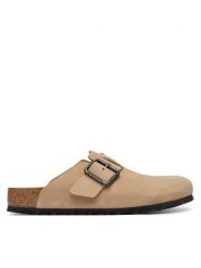 Birkenstock Klapki Boston Wire Buckle 1031584 Beżowy. Brązowe klapki i japonki męskie Birkenstock, bez wzorów, z nubiku. Za 759.99 zł.