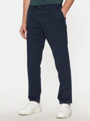 Boss Chinosy 50529308 Granatowy Relaxed Fit. Niebieskie eleganckie spodnie męskie Boss, bez wzorów, z bawełny. Za 329.99 zł.