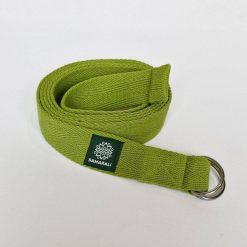 Pasek do jogi z bawełny organicznej Samarali. Zielone paski męskie SAMARALI, bez wzorów, z bawełny, sportowe. Za 99.00 zł.