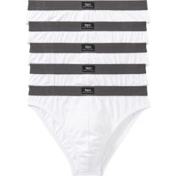 Slipy (5 par) bonprix biały. Slipki męskie marki bonprix. Za 49.95 zł.