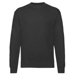 Męska Klasyczna Bluza Wkładana Przez Głowę. Czarne bluzy nierozpinane męskie Fruit of the Loom, m, bez wzorów, klasyczne, bez ramiączek, bez kaptura. Za 77.99 zł.
