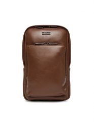 Guess Plecak 175891 Brązowy. Brązowe plecaki męskie Guess, z aplikacjami, ze skóry. Za 229.99 zł.