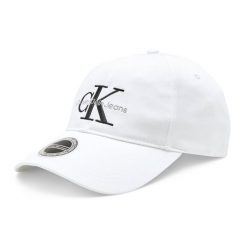 Czapka z daszkiem Calvin Klein Jeans. Białe czapki męskie Calvin Klein Jeans, bez wzorów, z jeansu. Za 99.99 zł.