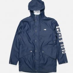 Kurtka Salty Crew Seal Raincoat Navy. Niebieskie kurtki męskie SALTY CREW, bez wzorów, bez ramiączek, bez kaptura. Za 592.16 zł.