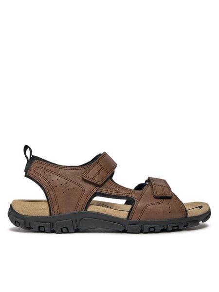 Geox Sandały Uomo Sandal Strada U4524B 000ME C6006 Brązowy. Brązowe sandały męskie Geox, ze skóry, bez zapięcia. Za 379.99 zł.