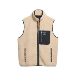 Polar Superdry Vintage Retro Fleece. Brązowe bluzy z polaru męskie Superdry., m, bez wzorów, z polaru, retro, bez ramiączek, bez kaptura. Za 404.20 zł.