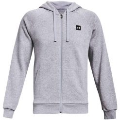 Bluza sportowa męska Under Armour Rival Fleece FZ Hoodie. Szare bluzy nierozpinane męskie Under Armour, m, bez wzorów, z kapturem. Za 300.11 zł.