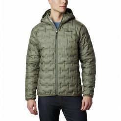 Kurtka Turystyczna Puchowa Męska Columbia Delta Ridge Down Hooded Jacket. Zielone kurtki męskie Columbia, m, bez wzorów, z puchu, sportowe, bez ramiączek, bez kaptura. Za 770.99 zł.