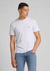 MESKA KOSZULKA LEE SS PATCH LOGO TEE WHITE 112113578. Białe t-shirty męskie Lee, xl, bez wzorów, bez kołnierzyka, bez ramiączek. Za 79.99 zł.