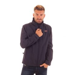 Kurtka turystyczna męska Napapijri Shelter. Niebieskie kurtki męskie Napapijri, m, bez wzorów, sportowe, bez ramiączek, bez kaptura. Za 349.99 zł.