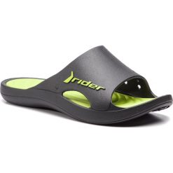 Klapki RIDER - Bay VIII Ad 82566 Black/Green. Czarne klapki i japonki męskie Rider, bez wzorów, z tworzywa sztucznego. W wyprzedaży za 79.00 zł.