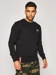 Alpha Industries Bluza Basic 188307 Czarny Regular Fit. Czarne bluzy nierozpinane męskie Alpha Industries, m, bez wzorów, z bawełny, bez ramiączek, bez kaptura. Za 169.99 zł.