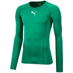 Koszulka męska Puma Liga Baselayer Tee LS. Białe bielizna termoaktywna męska Puma, m, bez wzorów, z poliesteru, bez ramiączek, do piłki nożnej. Za 231.00 zł.