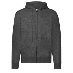 Męska Kurtka Z Kapturem Classic Heather. Szare kurtki męskie Fruit of the Loom, m, bez wzorów, sportowe, bez ramiączek, z kapturem. Za 107.99 zł.