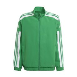 Kurtka adidas Squadra 21 Zielona. Białe kurtki męskie ADIDAS, bez wzorów, z poliesteru, sportowe, bez ramiączek, bez kaptura. W wyprzedaży za 176.10 zł.