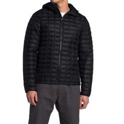 Kurtka turystyczna męska The North Face Thermoball Eco Hoodie. Czarne kurtki męskie The North Face, m, bez wzorów, z nylonu, bez ramiączek, bez kaptura. Za 713.44 zł.