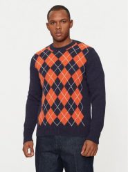 United Colors Of Benetton Sweter 103MK1088 Granatowy Regular Fit. Niebieskie kardigany męskie United Colors Of Benetton, m, bez wzorów, z wełny, bez ramiączek. Za 249.99 zł.