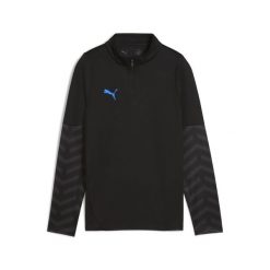 Młodzieżowa bluza piłkarska individualCUP z zamkiem 1/4 PUMA. Biała kurtki treningowe męskie Puma, m, bez wzorów, bez kaptura, do biegania. Za 219.00 zł.