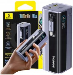 Powerbank Baseus LiPo PowerBank 10000mAh 100W USB-A USB-C do kabla USB-C kabel EnerGeek GR11 peleks BASEUS E0027A01 (6932172691752). Powerbanki Baseus. Za 198.17 zł.