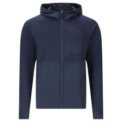 Bluza trekkingowa męska Whistler Langley Power Stretch. Niebieskie bluzy nierozpinane męskie Whistler, m, bez wzorów, sportowe, bez ramiączek, bez kaptura. Za 269.99 zł.