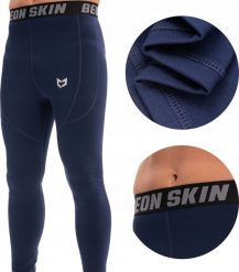 Beon Spodnie termoaktywne męskie Beon Skin Pro Ceramic Blue M. Niebieskie bielizna termoaktywna męska Beon, m, bez wzorów, bez ramiączek. Za 89.00 zł.