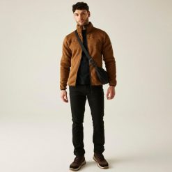 Polar męski rozsuwany Branleigh. Brązowe bluzy z polaru męskie Regatta, m, bez wzorów, z dzianiny, sportowe, bez ramiączek, bez kaptura. W wyprzedaży za 306.50 zł.