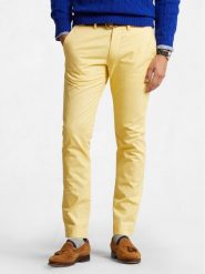 Polo Ralph Lauren Chinosy 710704176032 Żółty Slim Fit. Żółte eleganckie spodnie męskie Polo Ralph Lauren, bez wzorów, z bawełny. Za 469.99 zł.
